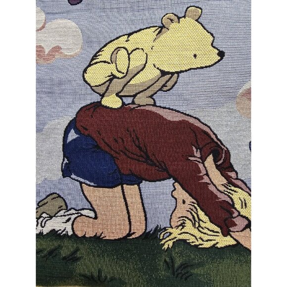 Vintage Disney Winnie The Pooh Tapestry Wall Hanging Nursery Art Baby Shower - Picture 3 of 6